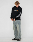 Rusty Mens Jetsetter Long Sleeve T-Shirt - Black