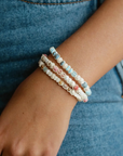 Pineapple Island Mount Rinjani Stone Bracelet - Cream/Pink