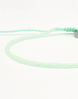 Pineapple Island Wailele Frosted Glass Beaded Anklet - Green