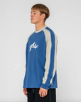 Rusty Mens Fade-R Long Sleeve T-Shirt - Atlantic Blue