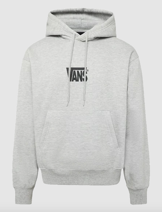 Vans Mens Stretch Logo Pullover Hoodie - Cement Heather