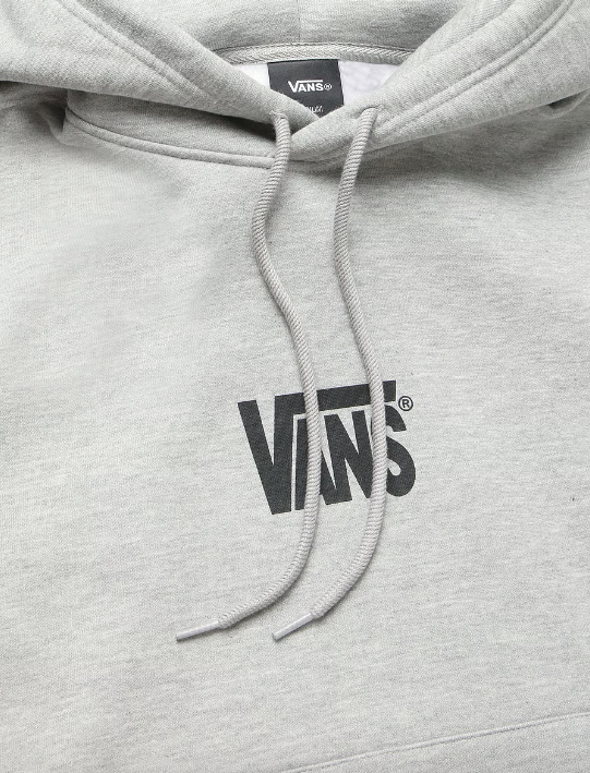 Vans Mens Stretch Logo Pullover Hoodie - Cement Heather