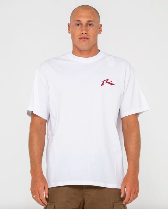 Rusty Competition Short Sleeve T-Shirt - White/Red