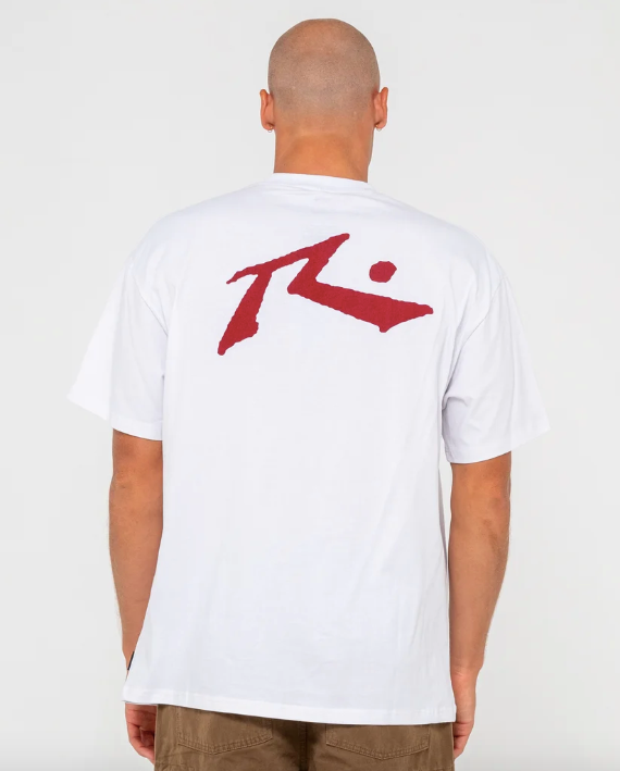 Rusty Competition Short Sleeve T-Shirt - White/Red