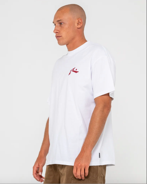 Rusty Competition Short Sleeve T-Shirt - White/Red