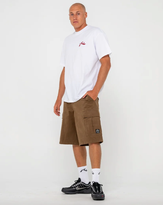 Rusty Competition Short Sleeve T-Shirt - White/Red