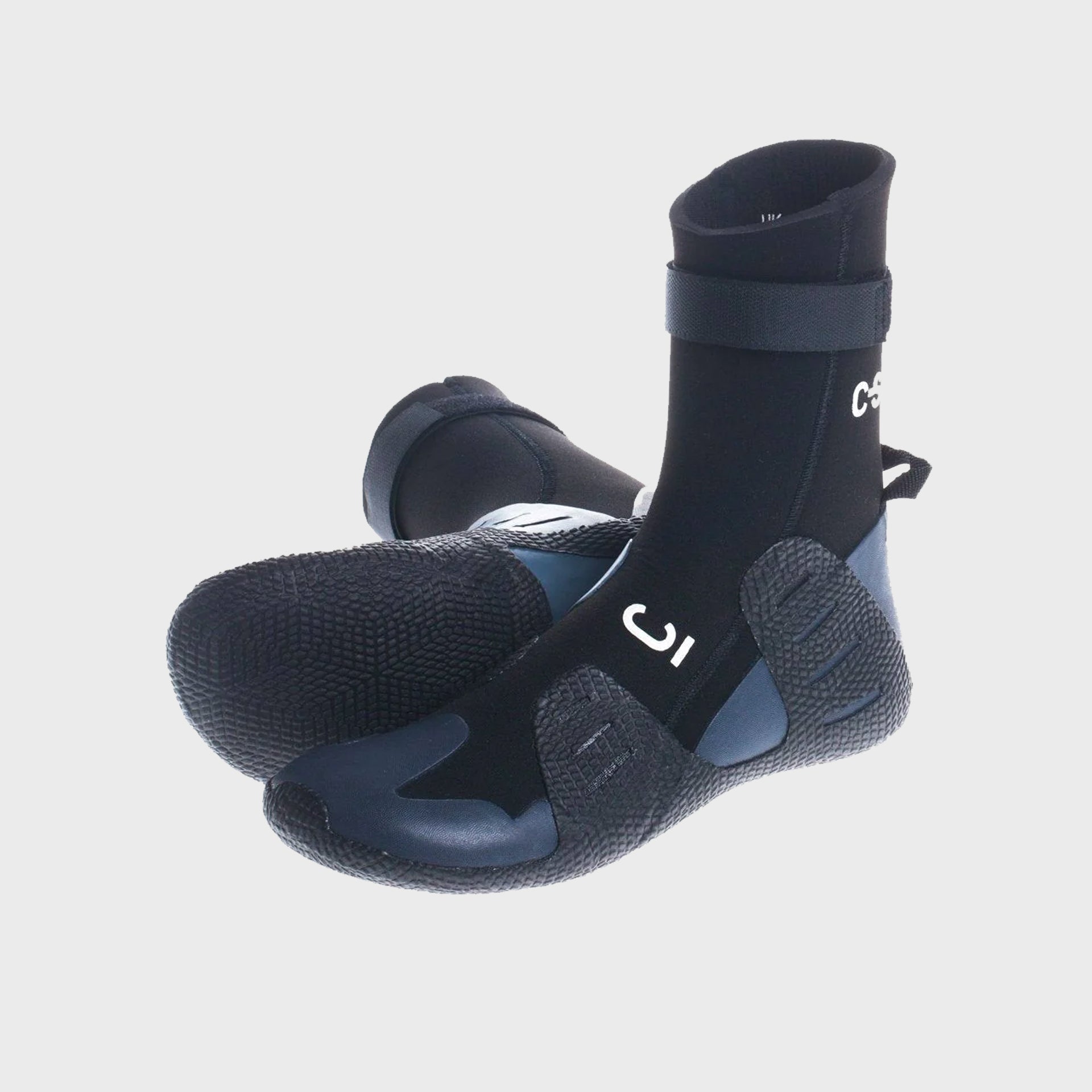 C-Skins Session 5mm Round Toe Wetsuit Boot - Black/Charcoal - ManGo Surfing