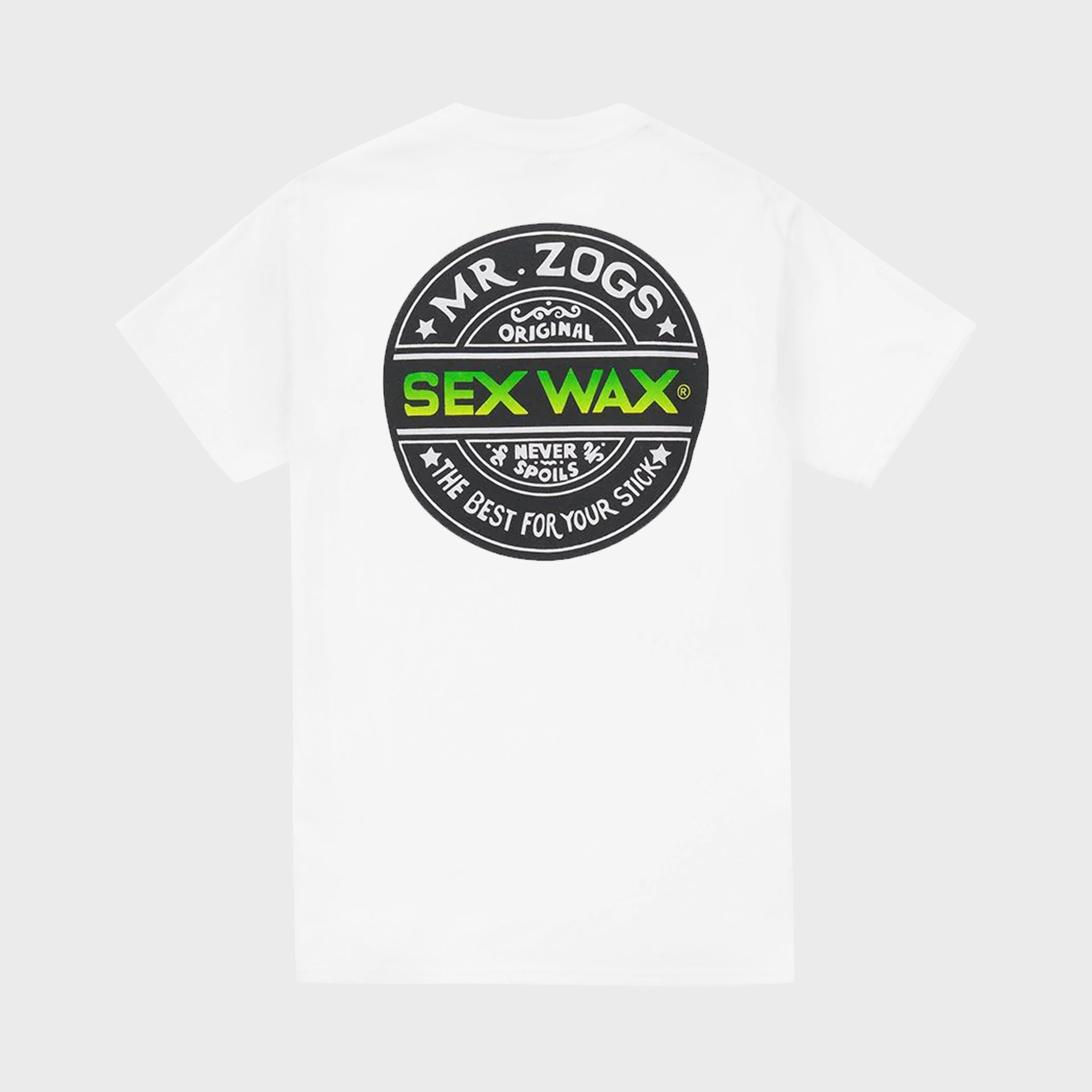 Sex Wax Word Fade Green T-Shirt - White