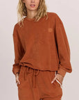 Sisstr Evolution - West Shore Terry Fleece Sweatshirt - Terracotta - ManGo Surfing