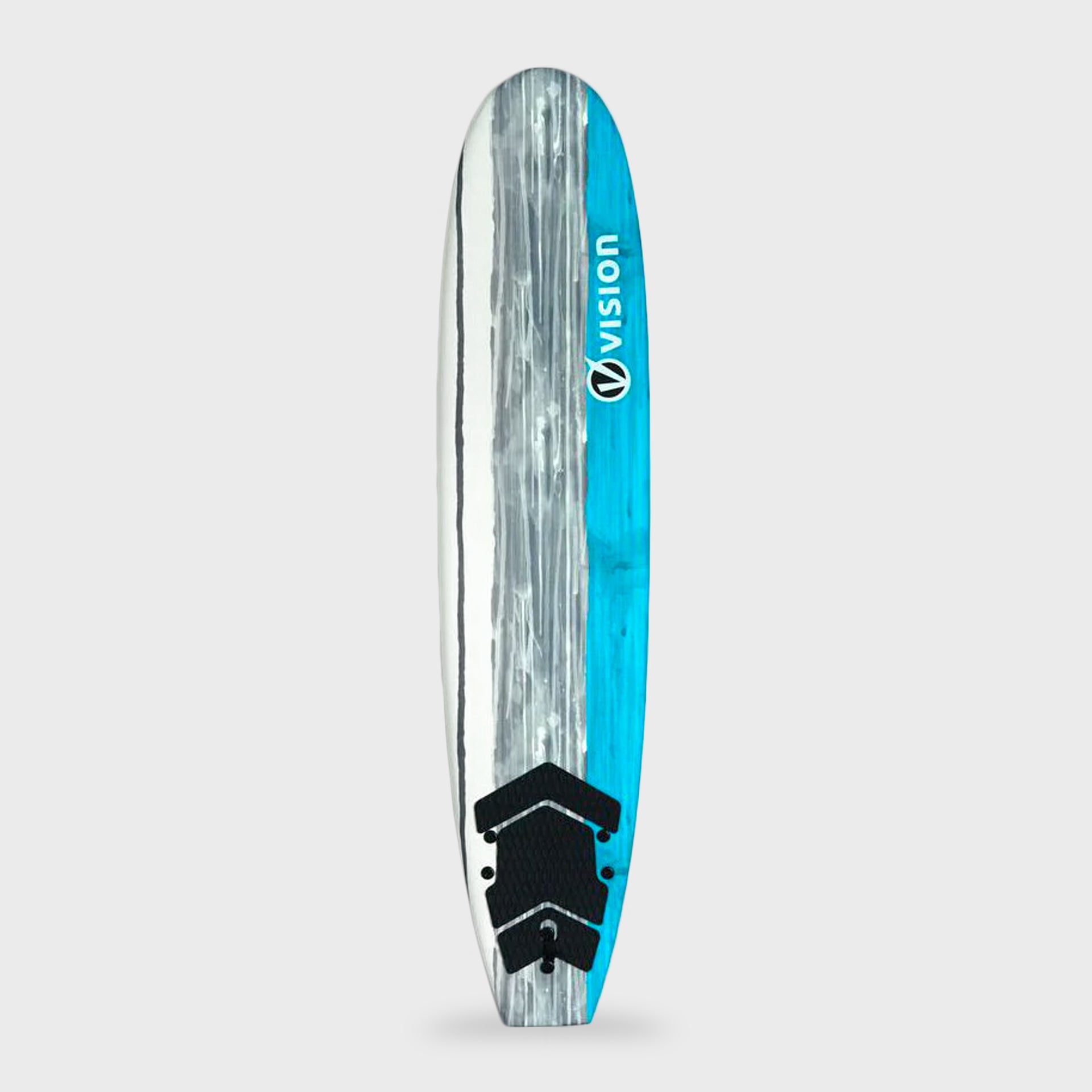 Spark Longboard Softboard Foamie - Cyan Grey - 7'0, 8'0 or 9'0 - ManGo Surfing
