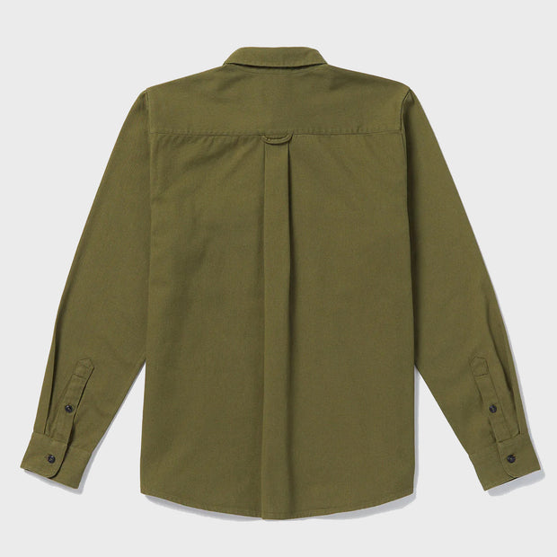 Stone Benchmark Long Sleeve Shirt - Mens L/S Shirt - Expedition Green