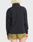 Stone Stacked Mock Neck Pullover Sweatshirt - Womens Sweatshirt - Black Out - ManGo Surfing