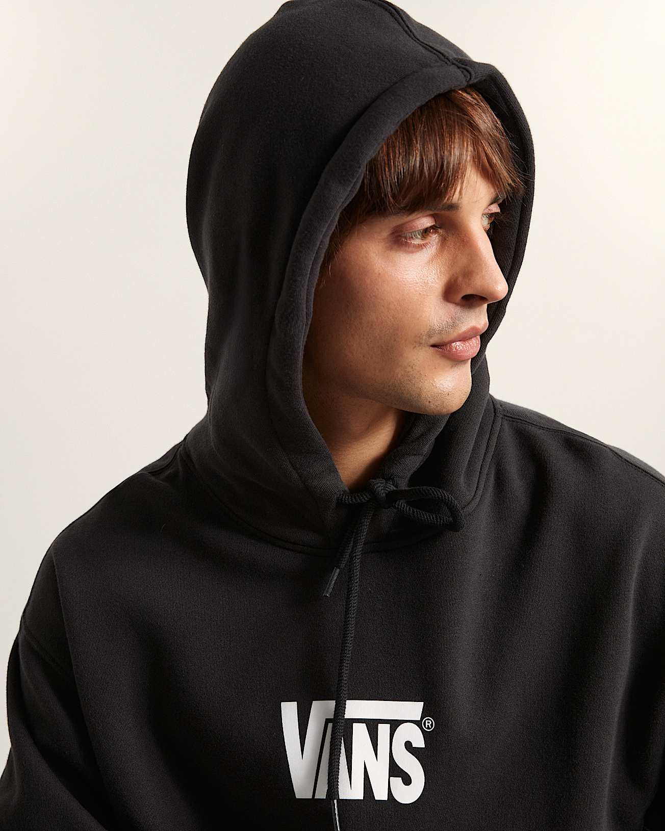 Vans Mens Stretch Logo Pullover Hoodie - Black