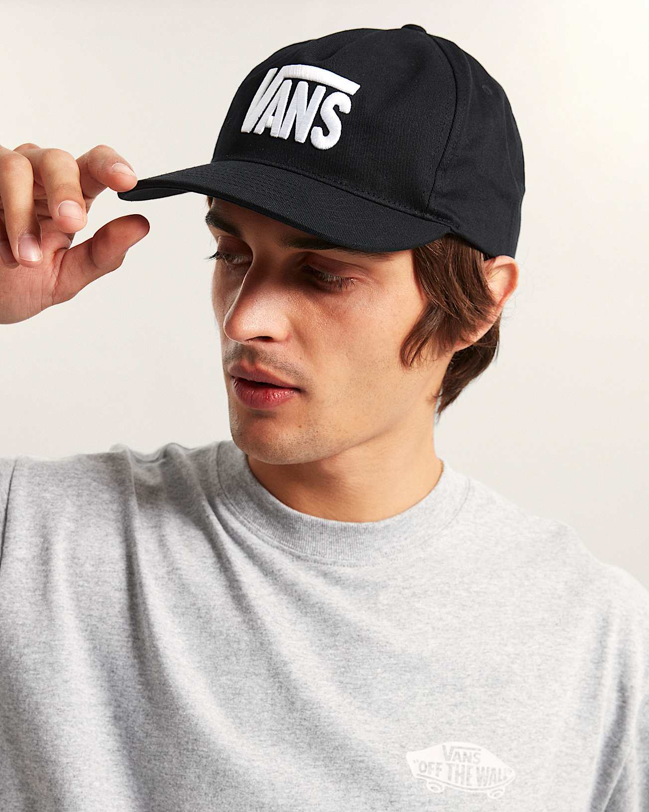 Vans Stretch Logo Snapback Hat - Black