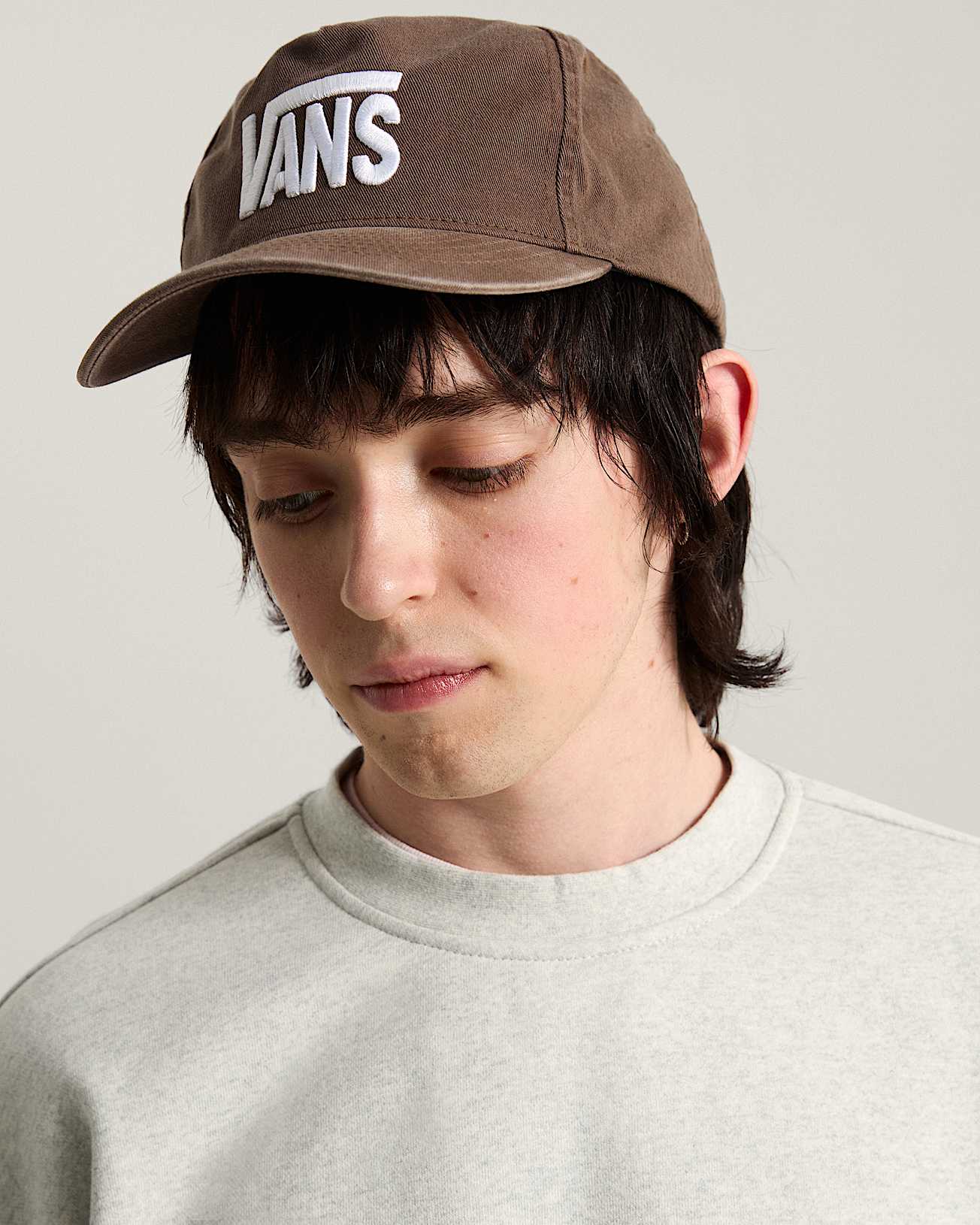 Vans Stretch Logo Snapback Hat - Vintage Cocoa