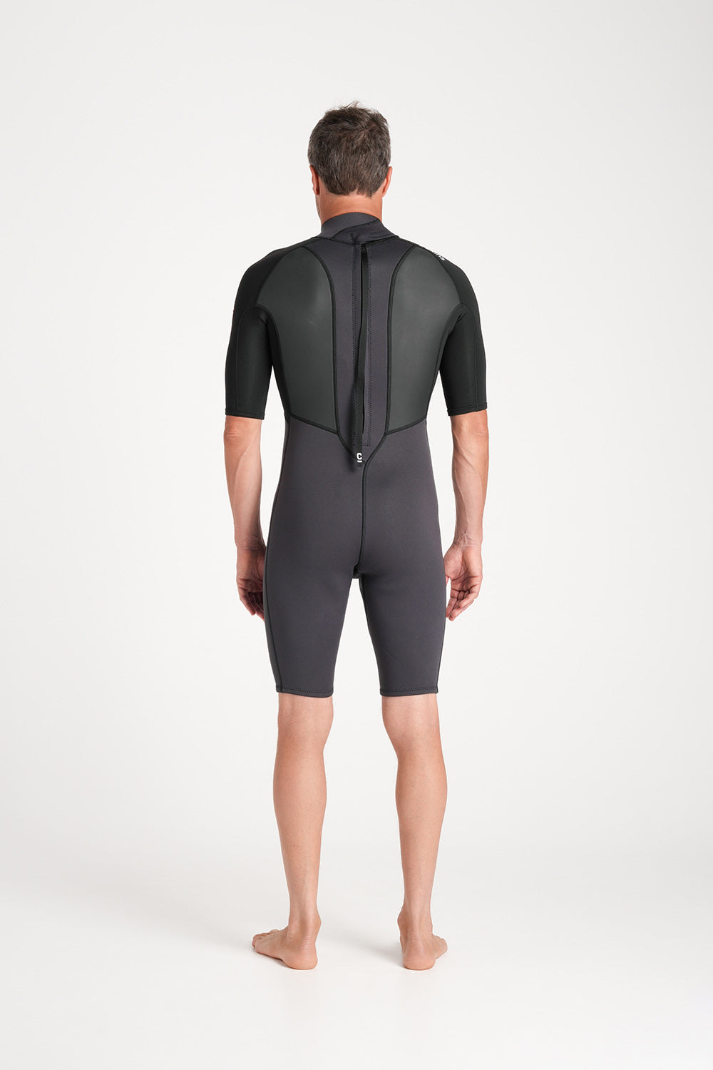 C-Skins Mens Element 3:2 FL BZ Shortie - Anthracite/Black/Neon Flare