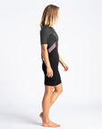 C-Skins Womens Element 3:2 BZ FL Shortie - Black/Meteor/Rose
