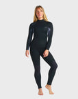 C-Skins Surflite 5/4/3 Women's Back Zip Steamer Wetsuit - Raven/Black Tie - ManGo Surfing