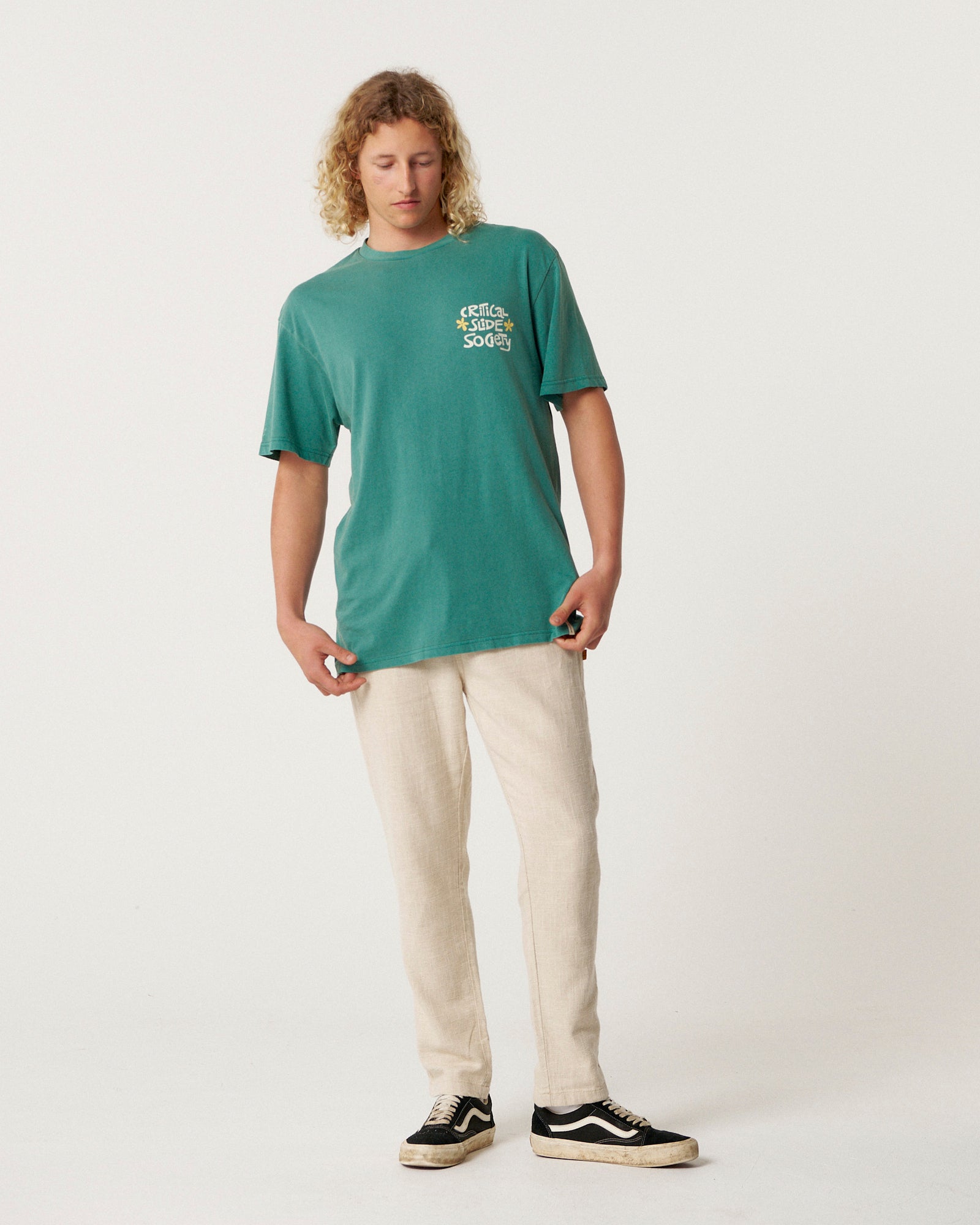The Critical Slide Society Mens Very Nice T-Shirt - Dusty Green