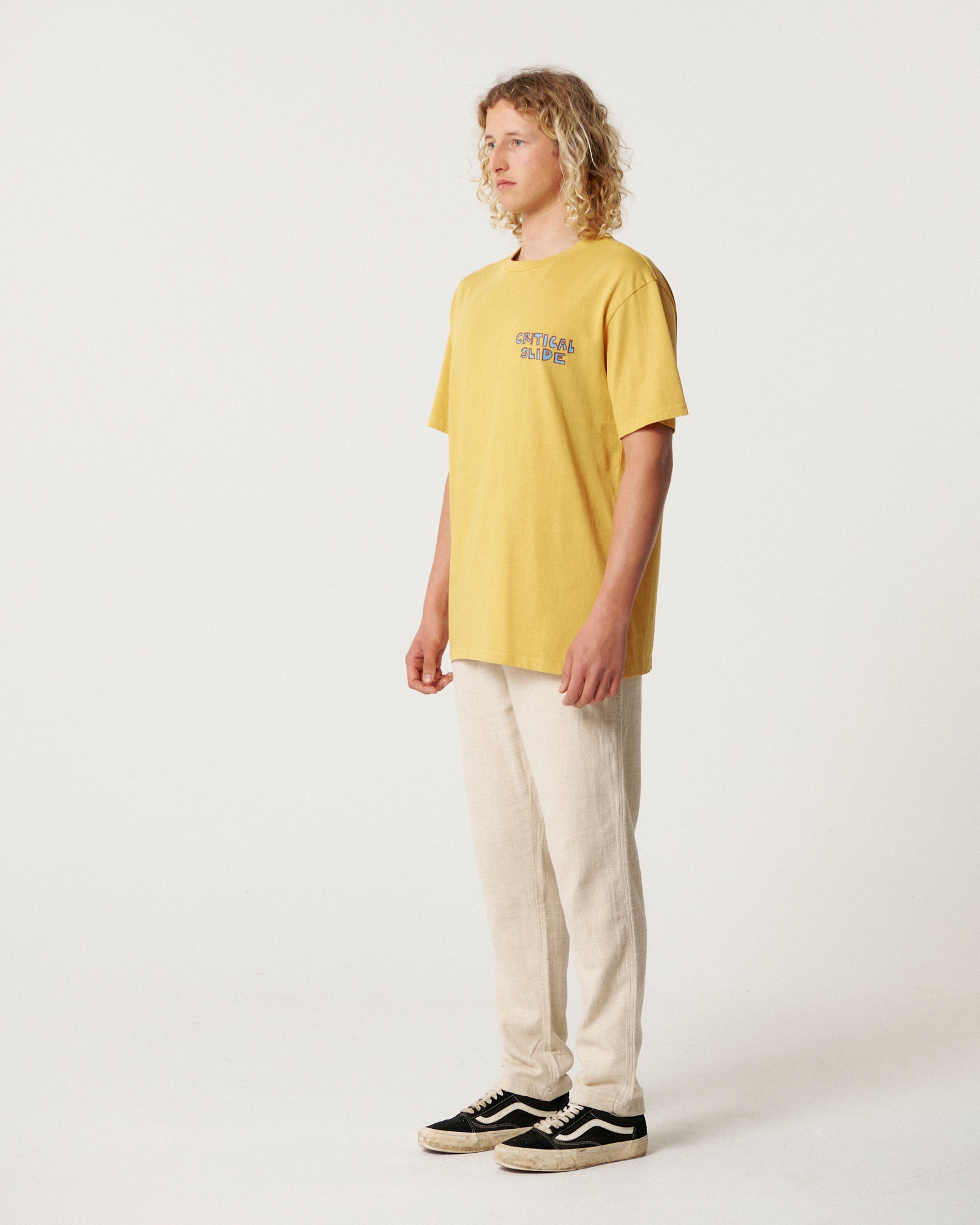 The Critical Slide Society Mens Logger T-Shirt - Mustard