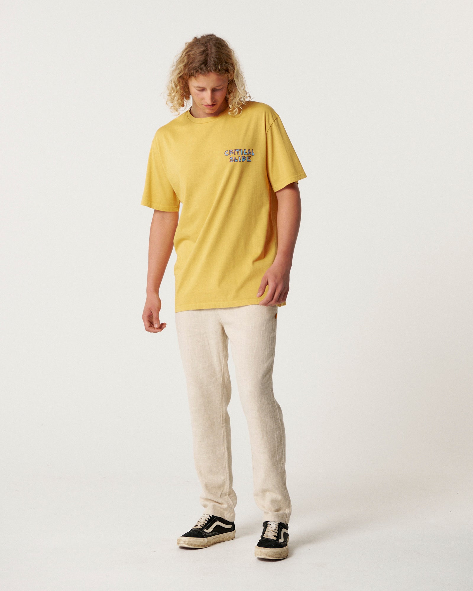 The Critical Slide Society Mens Logger T-Shirt - Mustard