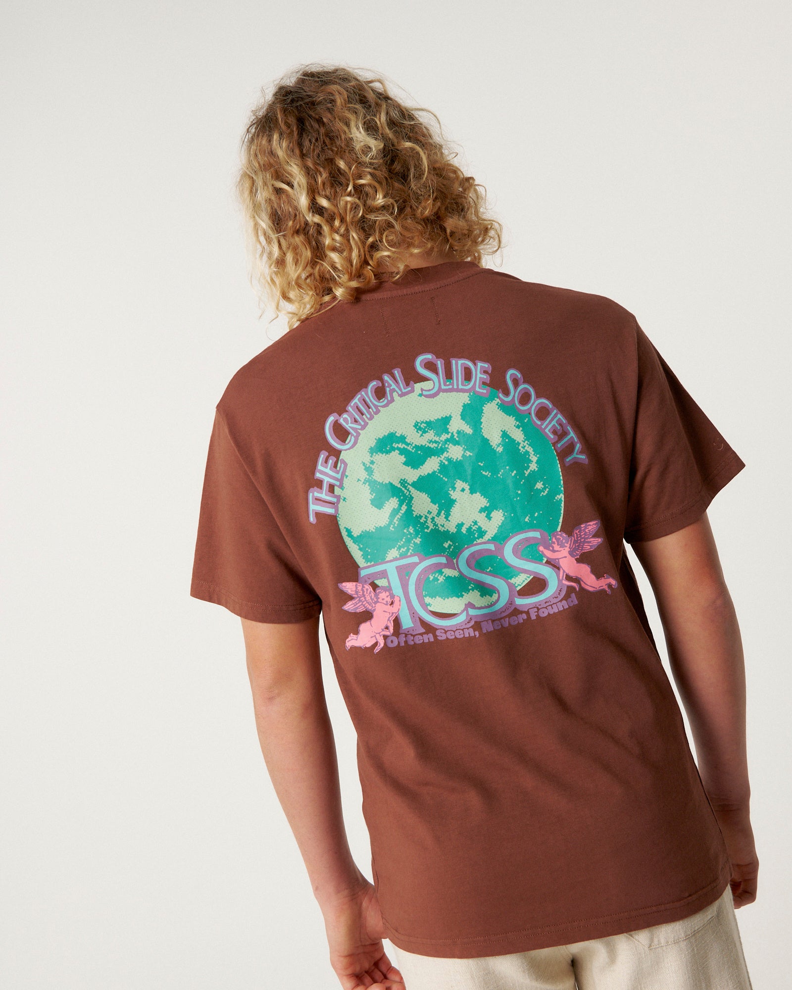 The Critical Slide Society Mens Angels T-Shirt - Chestnut