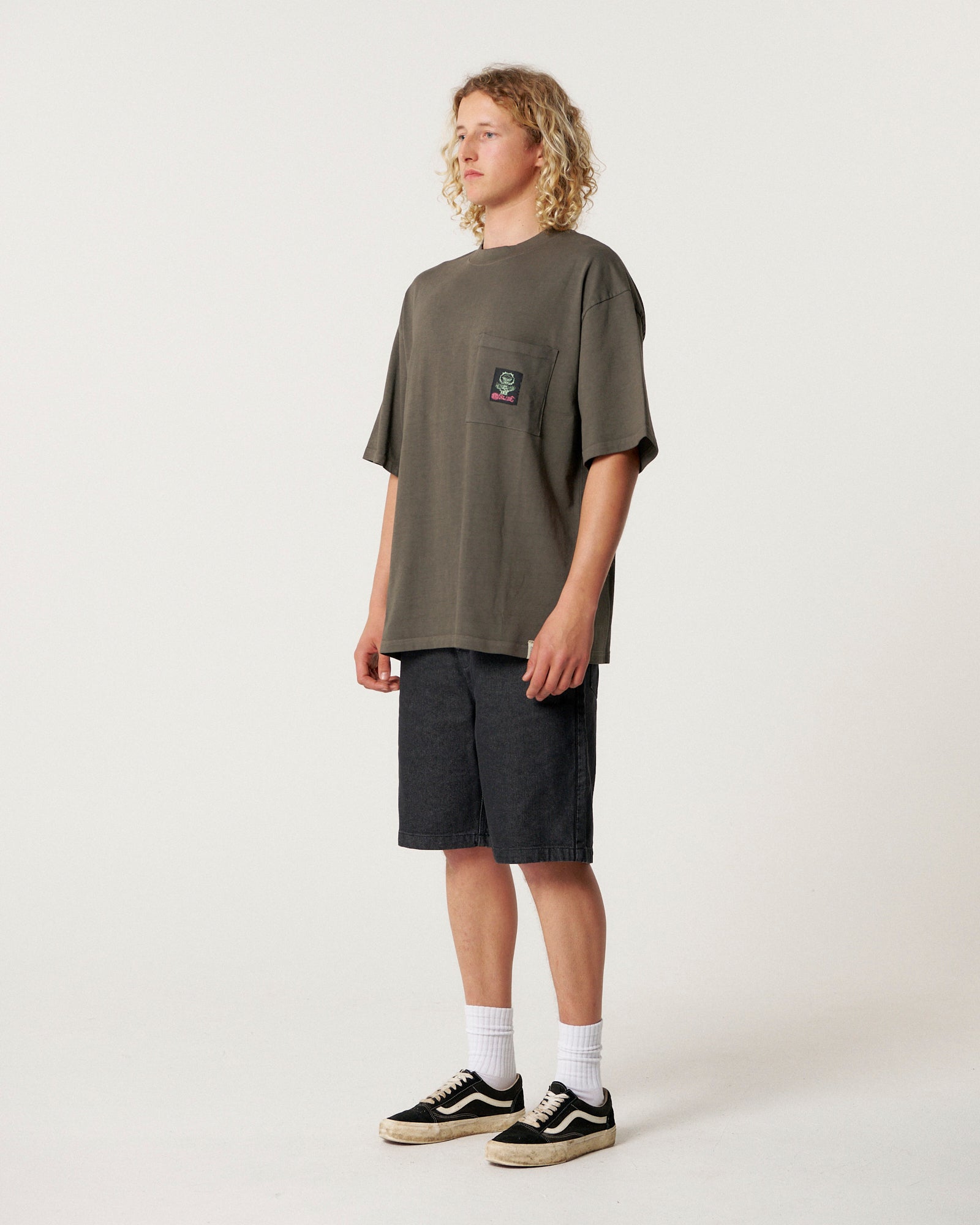 The Critical Slide Society Mens Jumbo Pocket T-Shirt - Asphalt