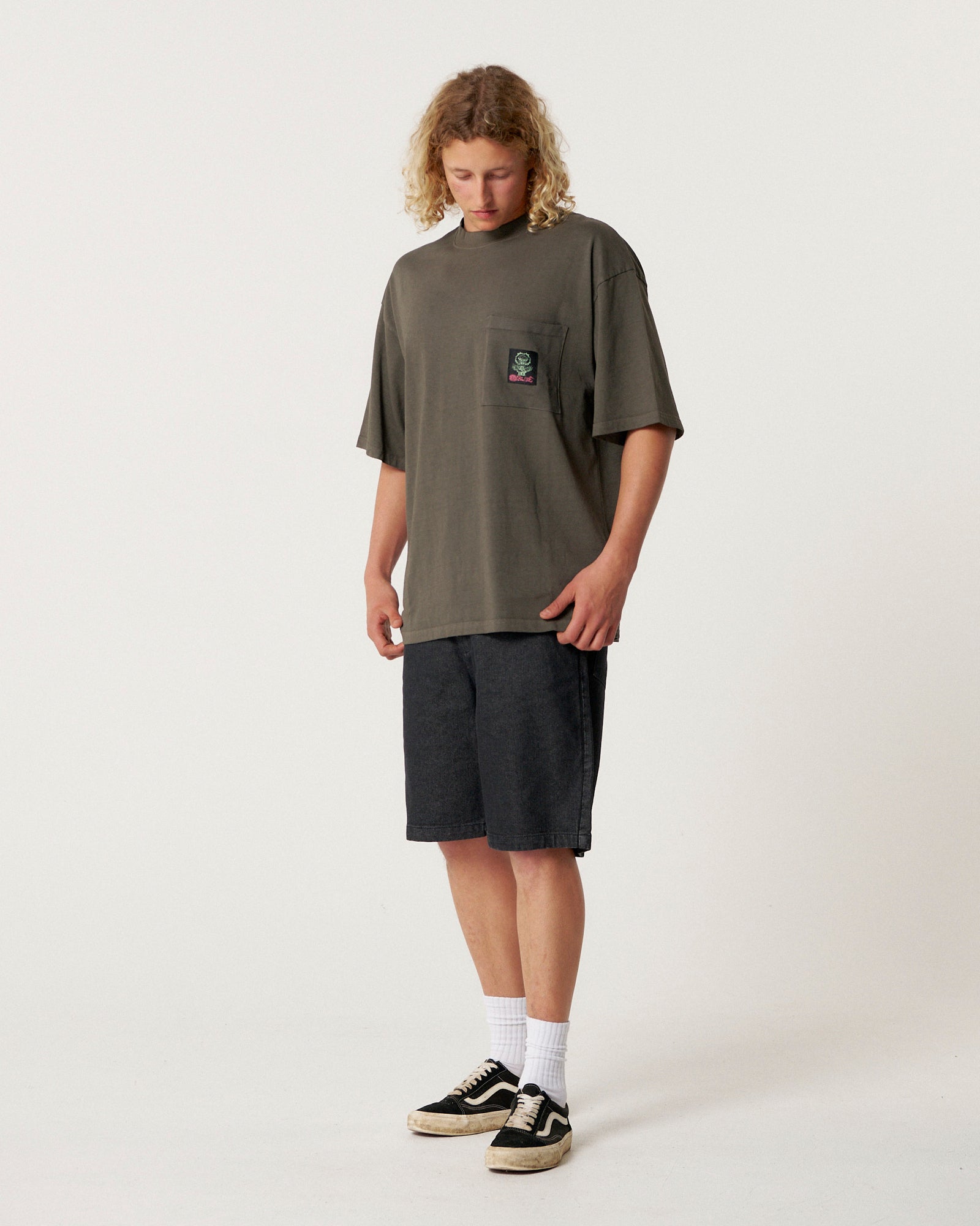 The Critical Slide Society Mens Jumbo Pocket T-Shirt - Asphalt