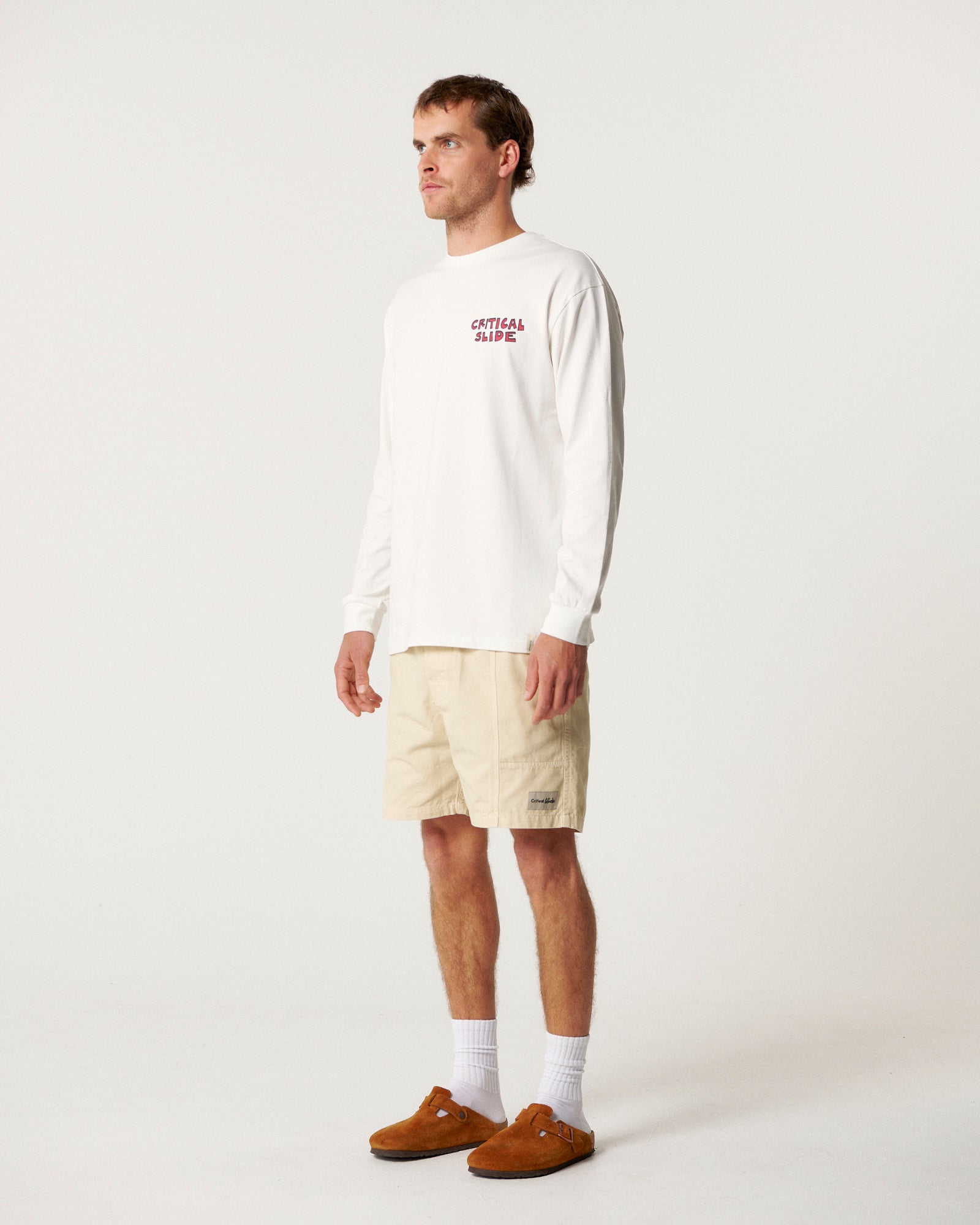 The Critical Slide Society Mens Log Removals Long Sleeve T-Shirt - Vintage White