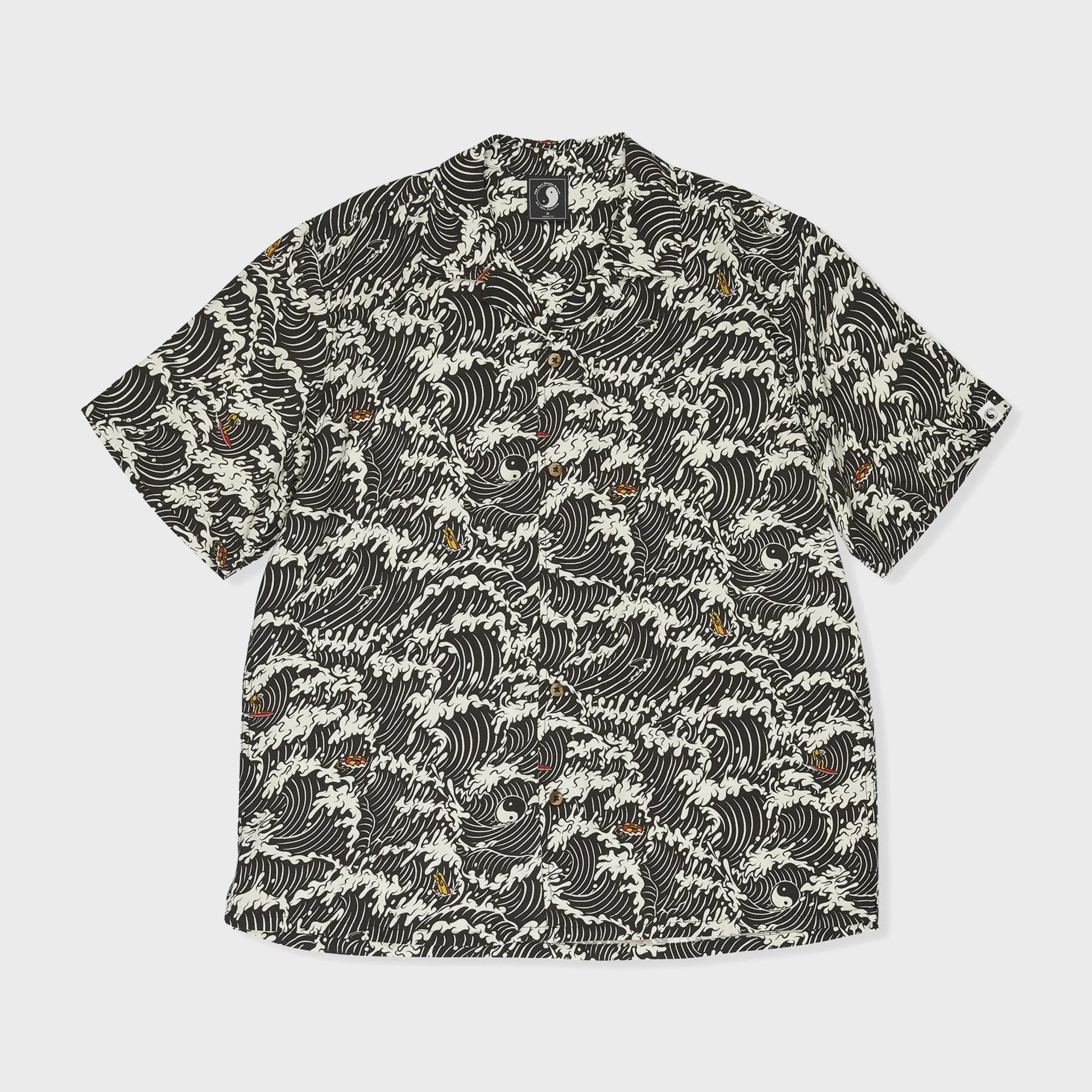 T&amp;C Surf Designs Aloha Short Sleeve Shirt - Fatigue Black