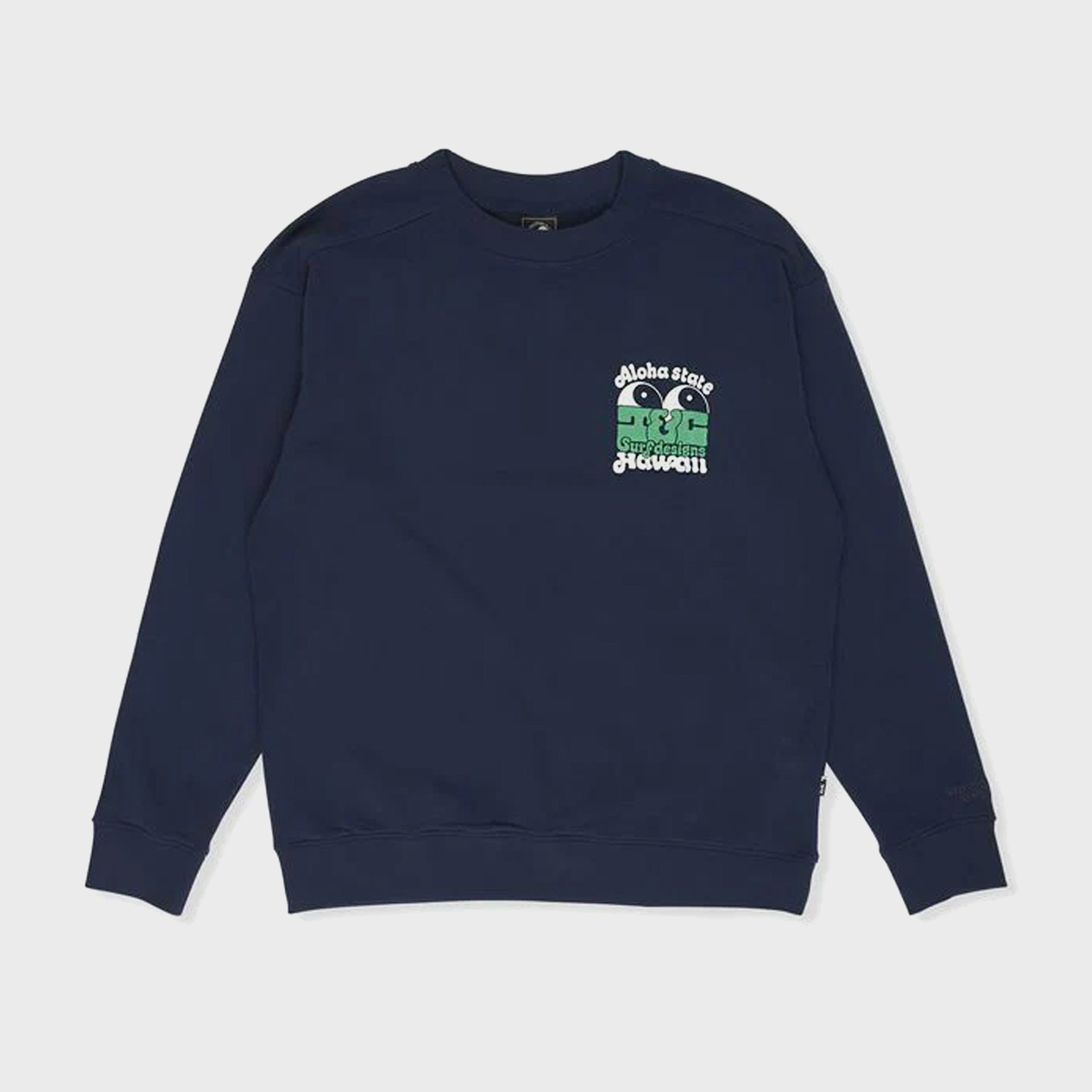 T&amp;C Surf Designs Aloha State Crew Sweat - Dark Navy