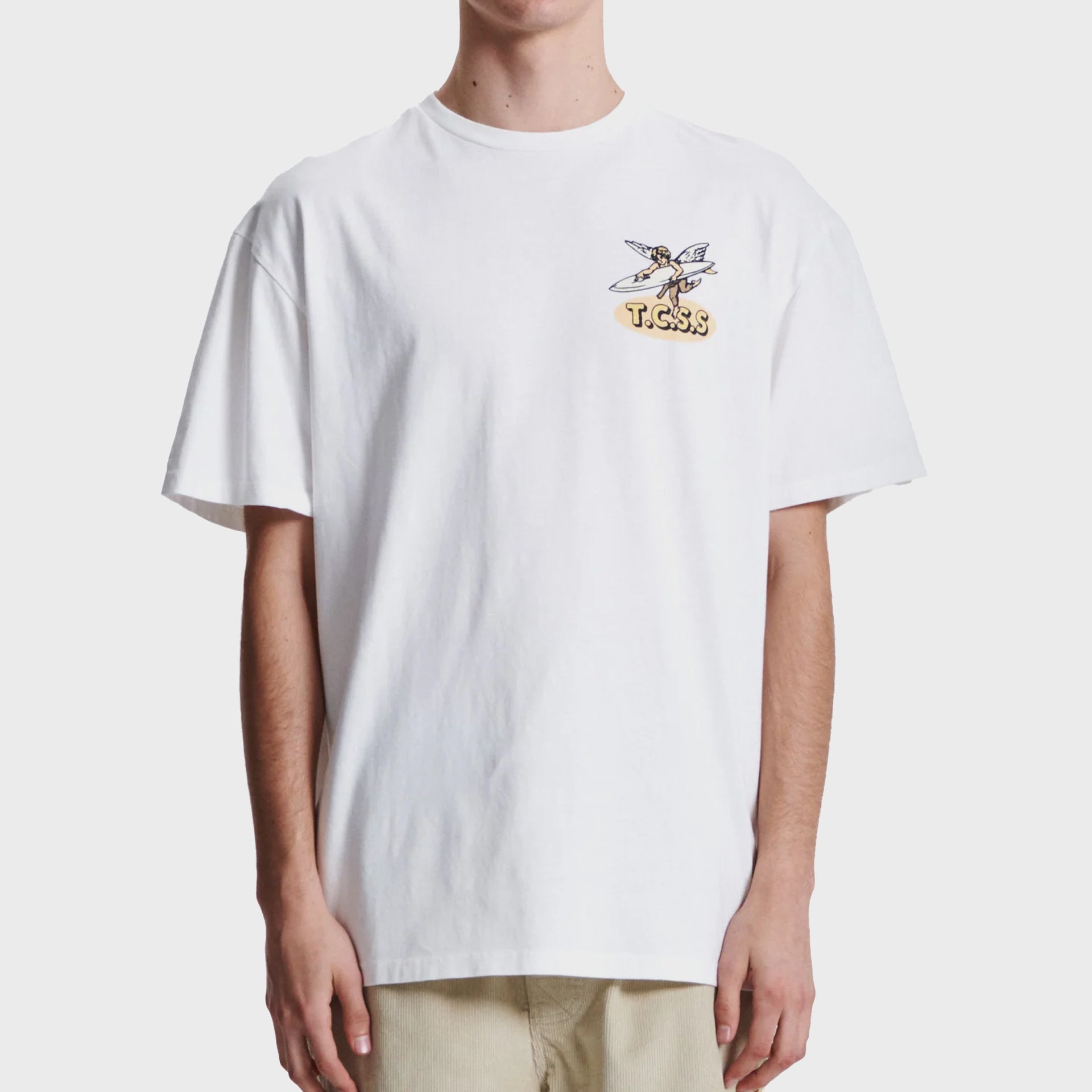 The Critical Slide Society Mens Cupid T-Shirt - Vintage White - ManGo Surfing