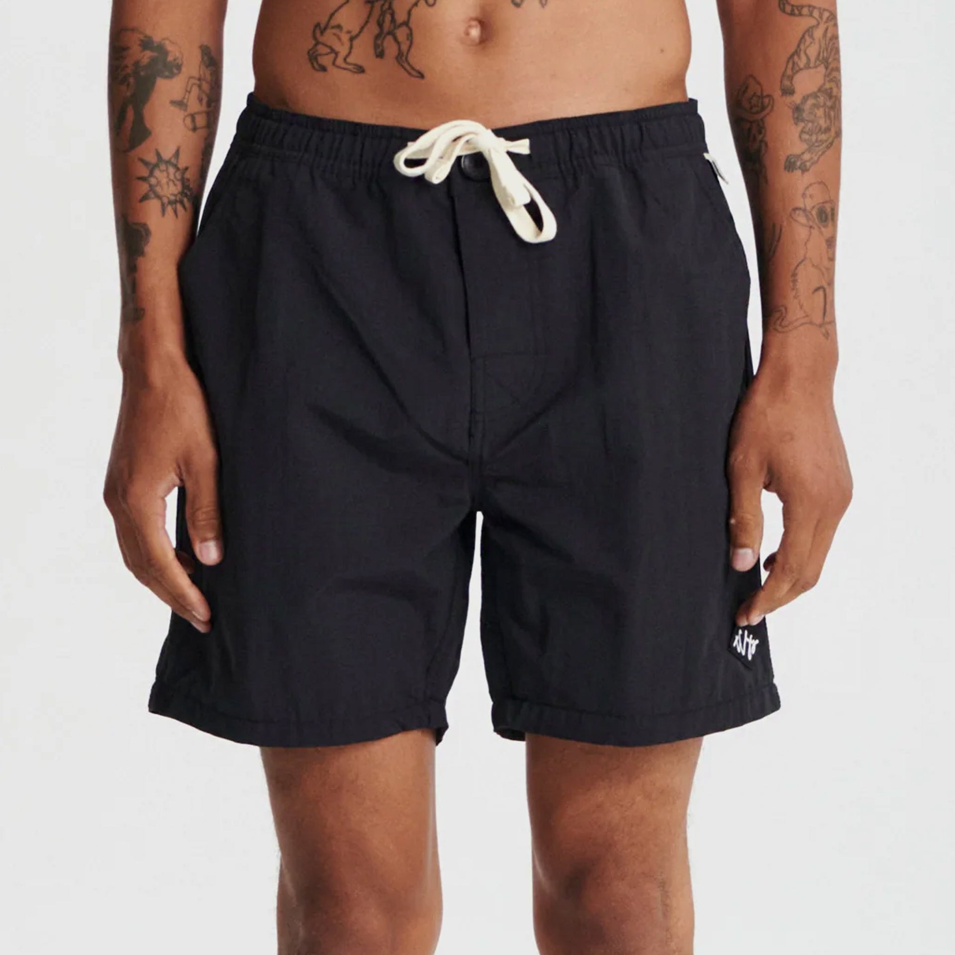 The Critical Slide Society Mens Nucleus 16" Trunks - Black - ManGo Surfing