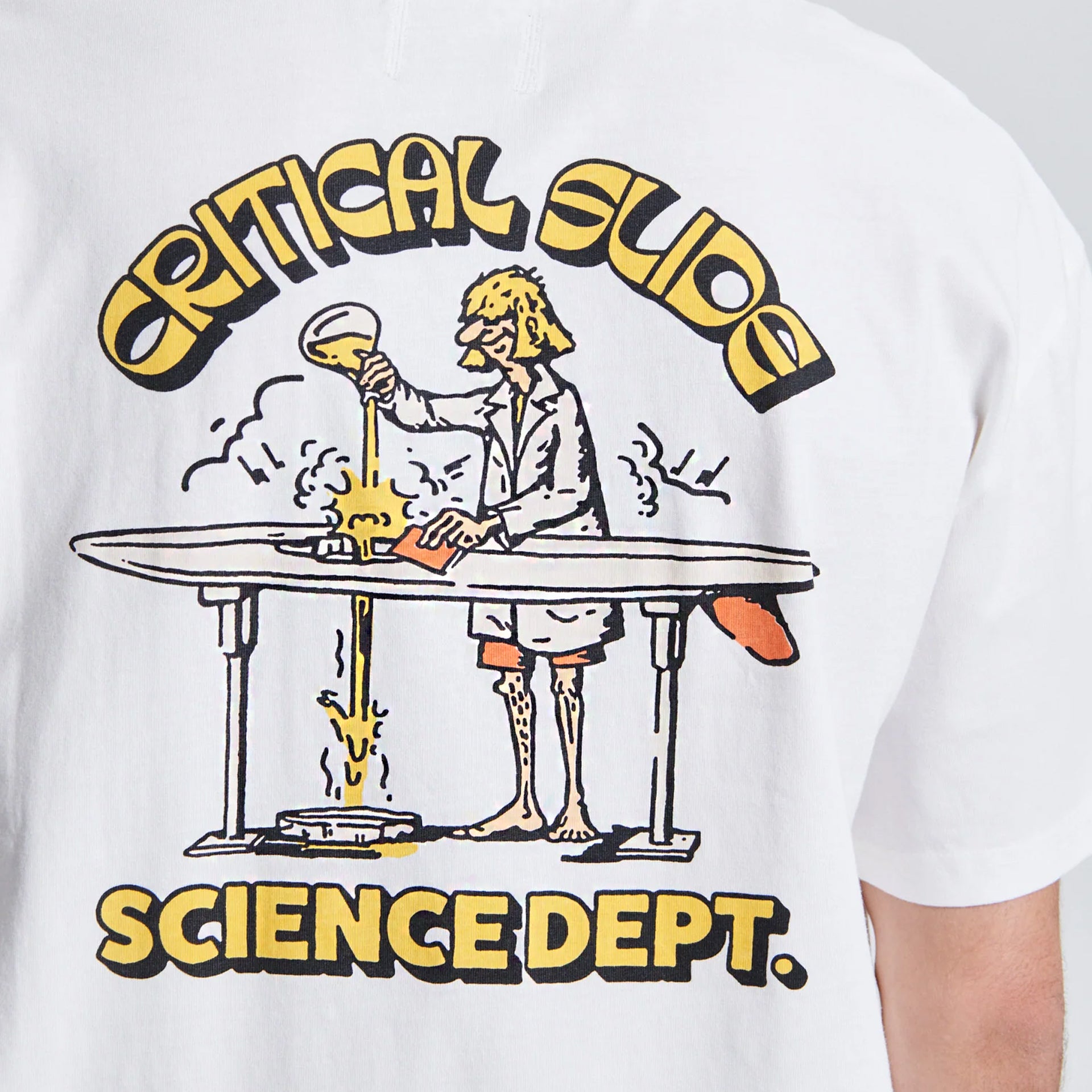 The Critical Slide Society Mens Scientist T-Shirt - Vintage White - ManGo Surfing