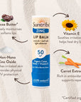 Suntribe Organic Mineral Zinc Lip Balm SPF 50
