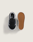 Vans Toddler Old Skool V Checkerboard Shoes - Black/Blue - ManGo Surfing