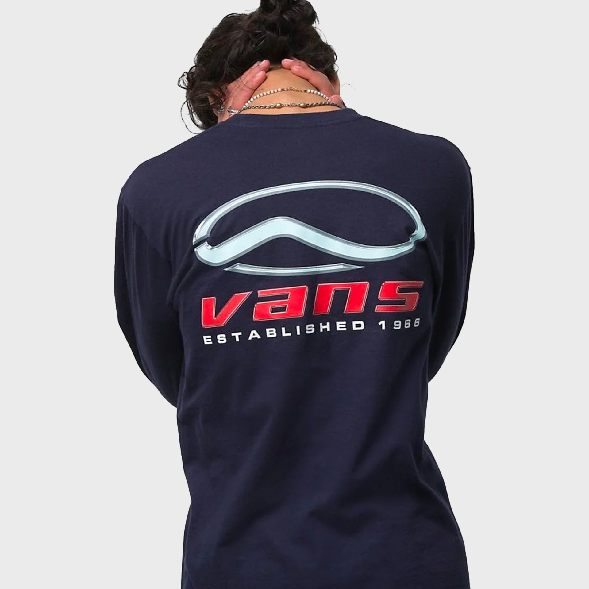 Vans Chromatic Mens Long Sleeve T-shirt - Navy - ManGo Surfing