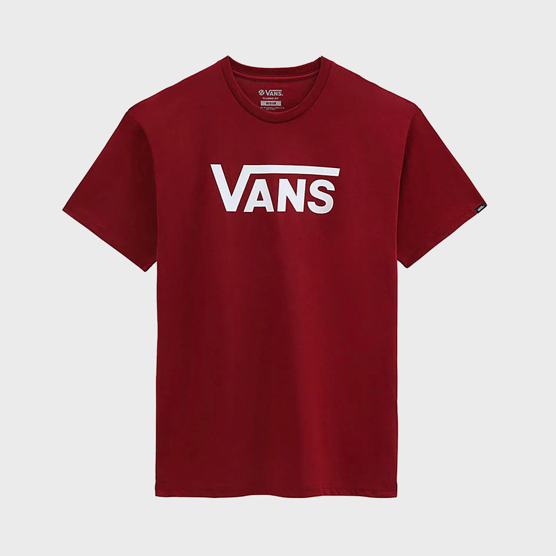 Vans Classic Mens T-Shirt - Syrah Red/White - ManGo Surfing