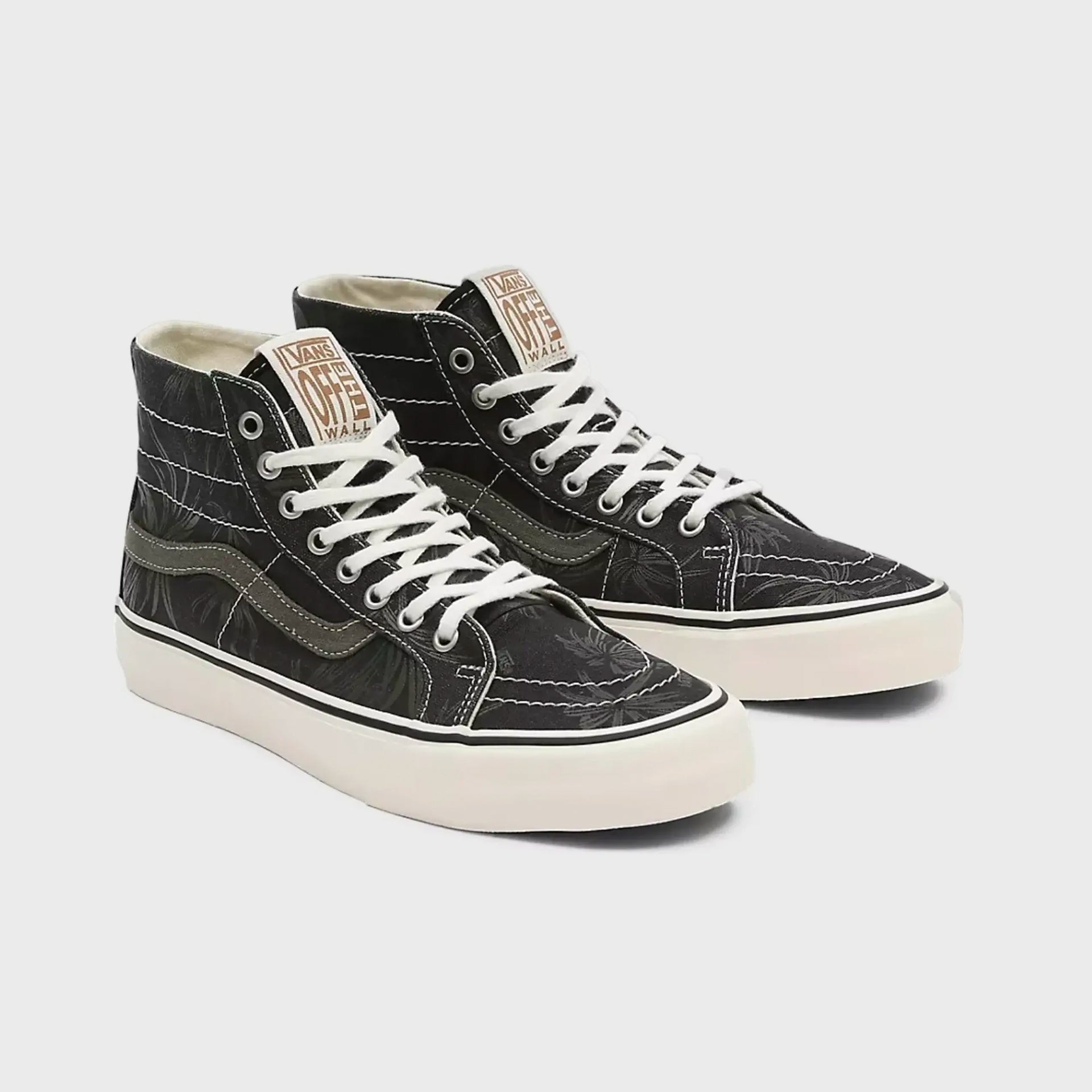 Vans Eco Theory SK8-Hi 38 Decon SF Shoes - Black Palm/Marshmallow - ManGo Surfing