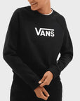 Vans Flying V Womens Boxy Crew Sweater - Black - ManGo Surfing