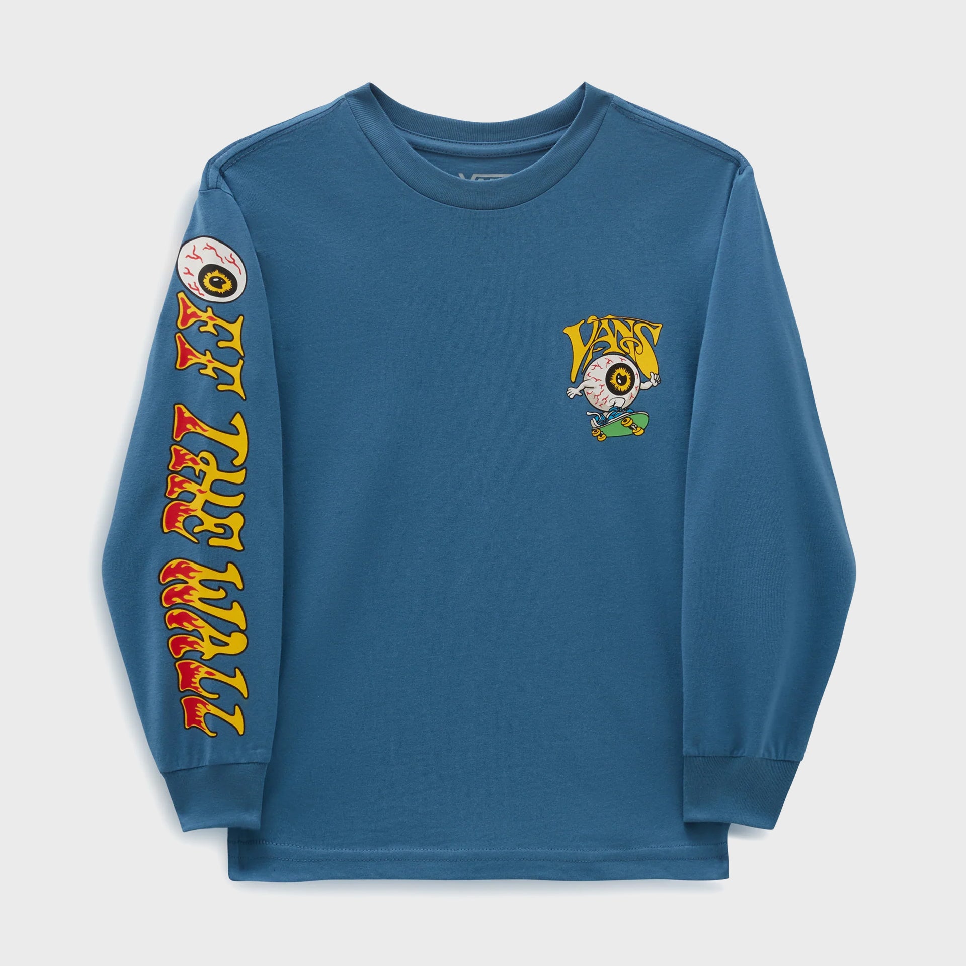 Vans Little Kids Eyeballie Long Sleeve T-Shirt (2-7 Years) - Copen Blue - ManGo Surfing