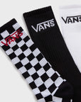 Vans Mens Classic Crew Socks (3 Pairs) - Black/White - ManGo Surfing