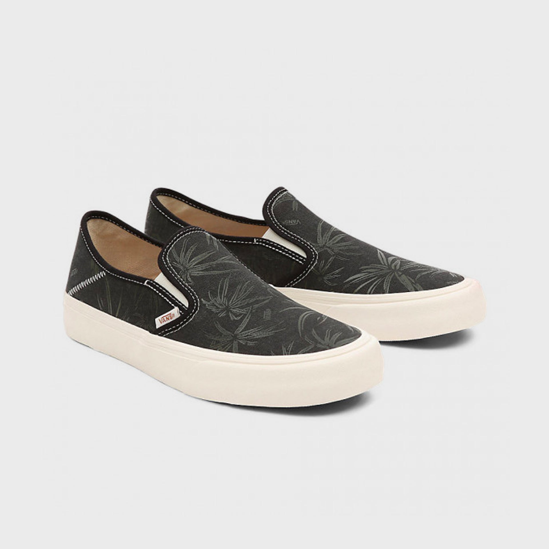 Vans UA Slip-On SF Eco Theory Shoes - Black Palm/Marshmallow - ManGo Surfing
