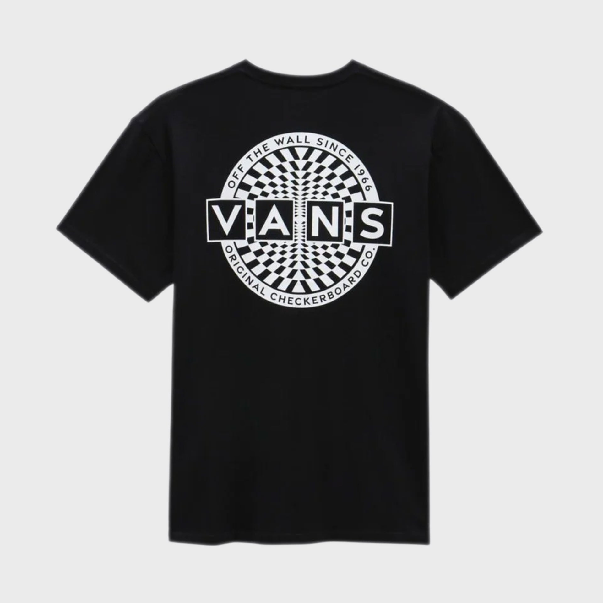 Vans Warped Checkerboard Logo Mens T-Shirt - Black - ManGo Surfing