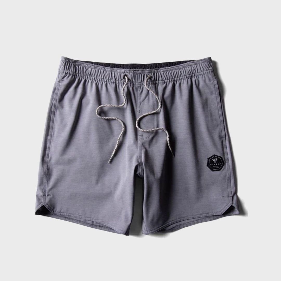 Vissla Mens Breakers 16.5&quot; Ecolastic Shorts - Gunmetal - ManGo Surfing