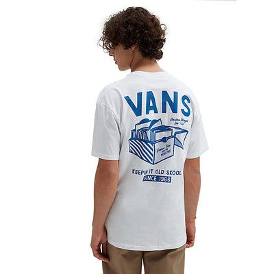 Record Label Tee - Mens Short Sleeve T-Shirt - White - ManGo Surfing