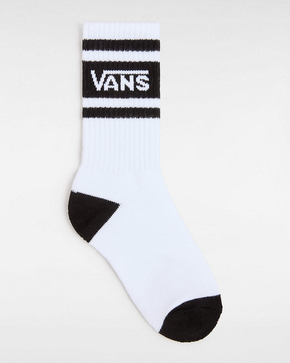 Vans Kids Drop V Logo Crew Socks - White/Black