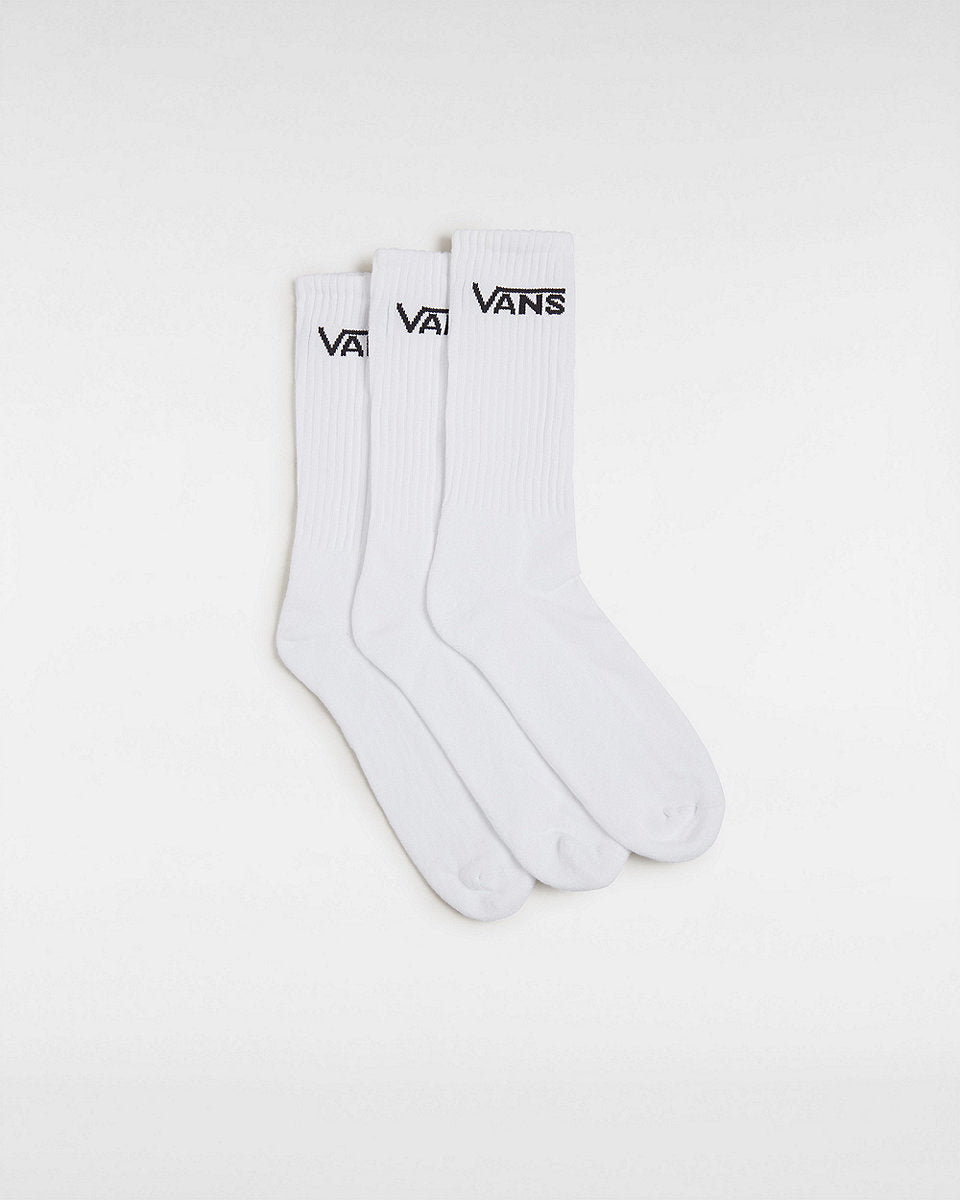 Vans Classic Crew Socks (3 pairs) - White