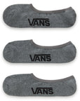 Vans Mens Classic Super No Show Socks (3 Pairs) - Heather Grey - ManGo Surfing