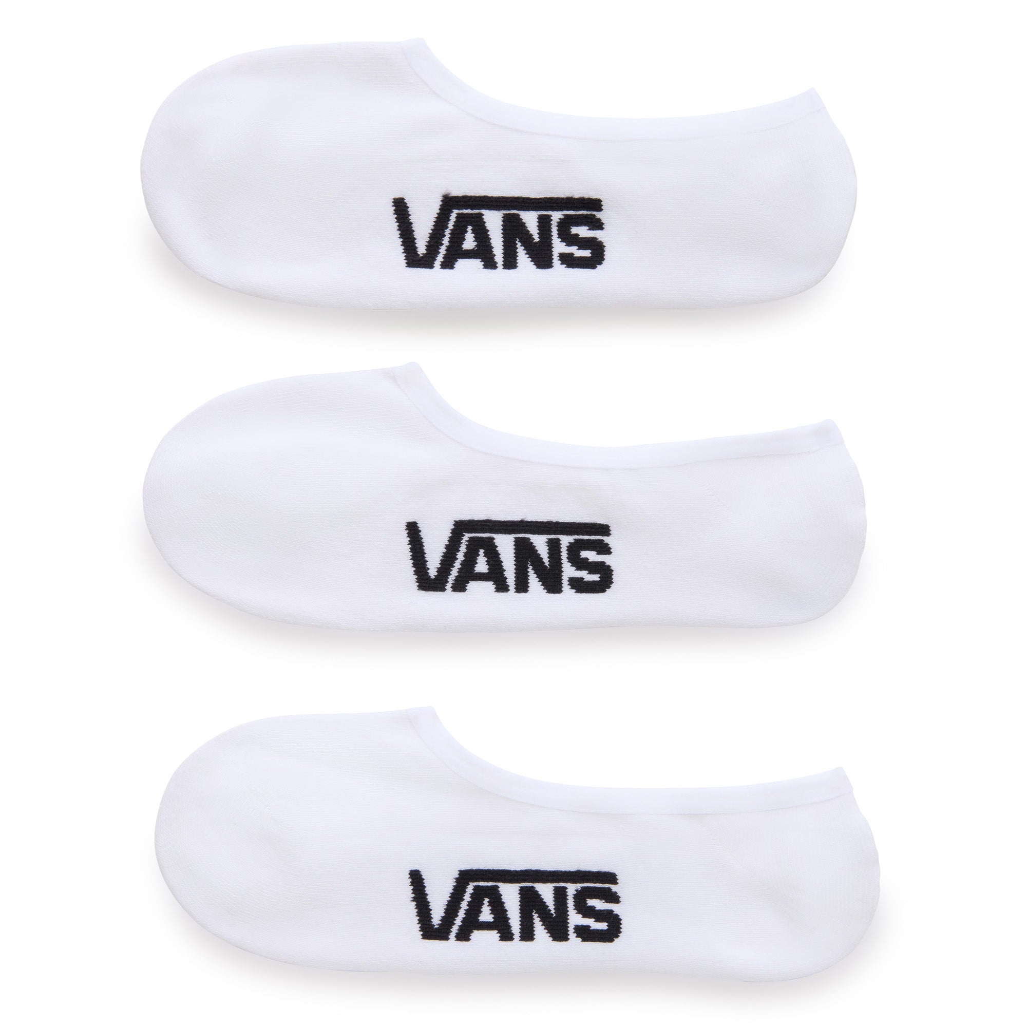 Vans Mens Classic Super No Show Socks (3 Pairs) - White - ManGo Surfing